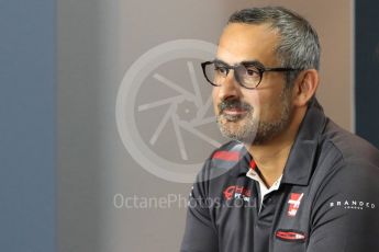 World © Octane Photographic Ltd. Formula 1 - Italian GP - Paddock. Ben Agathangelou – Aerodynamics engineer of Haas F1 Team. Autodromo Nazionale di Monza, Monza, Italy. Friday 31st August 2018.