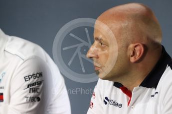 World © Octane Photographic Ltd. Formula 1 - Italian GP - Friday FIA Team Press Conference. Simone Resta - Technical Director of Sauber F1 Team. Autodromo Nazionale di Monza, Monza, Italy. Friday 31st August 2018.