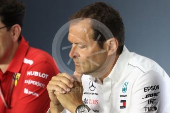 World © Octane Photographic Ltd. Formula 1 - Italian GP – Friday FIA Team Press Conference. Aldo Costa - Engineering Director of Mercedes - AMG Petronas Motorsport. Autodromo Nazionale di Monza, Monza, Italy. Friday 31st August 2018.