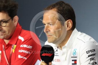 World © Octane Photographic Ltd. Formula 1 - Italian GP – Friday FIA Team Press Conference. Aldo Costa - Engineering Director of Mercedes - AMG Petronas Motorsport. Autodromo Nazionale di Monza, Monza, Italy. Friday 31st August 2018.