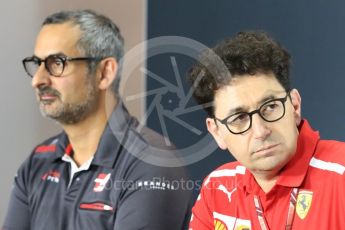 World © Octane Photographic Ltd. Formula 1 - Italian GP - Friday FIA Team Press Conference. Mattia Binotto – Chief Technical Officer - Scuderia Ferrari. Autodromo Nazionale di Monza, Monza, Italy. Friday 31st August 2018.