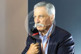 World © Octane Photographic Ltd. Formula 1 - Italian GP - Friday FIA Team Press Conference. Chase Carey - Chief Executive Officer of the Formula One Group. Autodromo Nazionale di Monza, Monza, Italy. Friday 31st August 2018.