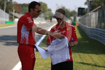 World © Octane Photographic Ltd. Formula 1 – Italian GP - Track Walk. Scuderia Ferrari SF71-H – Sebastian Vettel. Autodromo Nazionale di Monza, Monza, Italy. Thursday 30th August 2018.