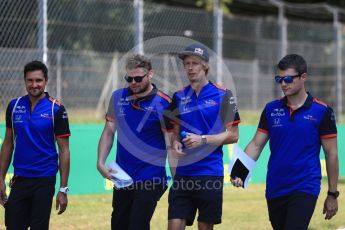 World © Octane Photographic Ltd. Formula 1 – Italian GP - Track Walk. Scuderia Toro Rosso STR13 – Brendon Hartley. Autodromo Nazionale di Monza, Monza, Italy. Thursday 30th August 2018.