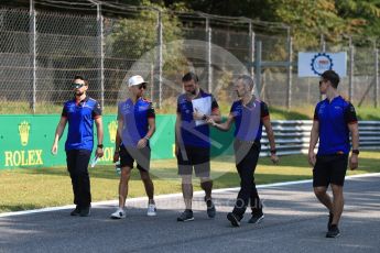 World © Octane Photographic Ltd. Formula 1 – Italian GP - Track Walk. Scuderia Toro Rosso STR13 – Pierre Gasly. Autodromo Nazionale di Monza, Monza, Italy. Thursday 30th August 2018.