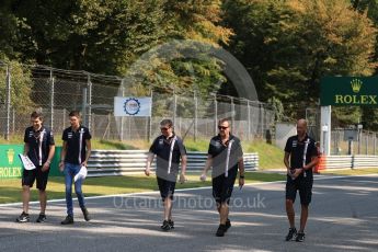 World © Octane Photographic Ltd. Formula 1 – Italian GP - Track Walk. Racing Point Force India VJM11 - Esteban Ocon. Autodromo Nazionale di Monza, Monza, Italy. Thursday 30th August 2018.