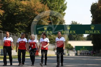 World © Octane Photographic Ltd. Formula 1 – Italian GP - Track Walk. Alfa Romeo Sauber F1 Team C37 – Charles Leclerc. Autodromo Nazionale di Monza, Monza, Italy. Thursday 30th August 2018.