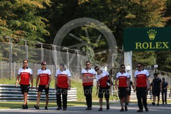 World © Octane Photographic Ltd. Formula 1 – Italian GP - Track Walk. Alfa Romeo Sauber F1 Team C37 – Marcus Ericsson. Autodromo Nazionale di Monza, Monza, Italy. Thursday 30th August 2018.