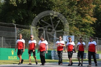 World © Octane Photographic Ltd. Formula 1 – Italian GP - Track Walk. Alfa Romeo Sauber F1 Team C37 – Marcus Ericsson. Autodromo Nazionale di Monza, Monza, Italy. Thursday 30th August 2018.