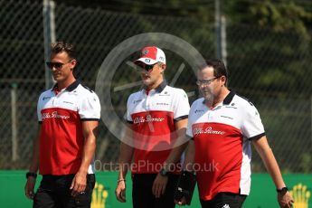 World © Octane Photographic Ltd. Formula 1 – Italian GP - Track Walk. Alfa Romeo Sauber F1 Team C37 – Marcus Ericsson. Autodromo Nazionale di Monza, Monza, Italy. Thursday 30th August 2018.