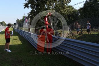 World © Octane Photographic Ltd. Formula 1 – Italian GP - Track Walk. Scuderia Ferrari SF71-H – Sebastian Vettel. Autodromo Nazionale di Monza, Monza, Italy. Thursday 30th August 2018.