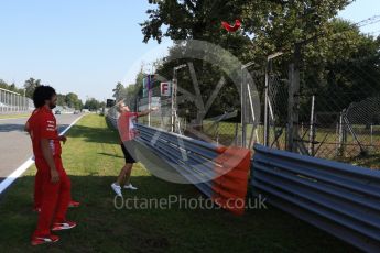 World © Octane Photographic Ltd. Formula 1 – Italian GP - Track Walk. Scuderia Ferrari SF71-H – Sebastian Vettel. Autodromo Nazionale di Monza, Monza, Italy. Thursday 30th August 2018.