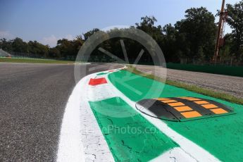 World © Octane Photographic Ltd. Formula 1 – Italian GP - Track Walk. Turn 10 with new double kerb. Autodromo Nazionale di Monza, Monza, Italy. Thursday 30th August 2018.