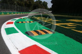World © Octane Photographic Ltd. Formula 1 – Italian GP - Track Walk. Turn 10 with new double kerb. Autodromo Nazionale di Monza, Monza, Italy. Thursday 30th August 2018.