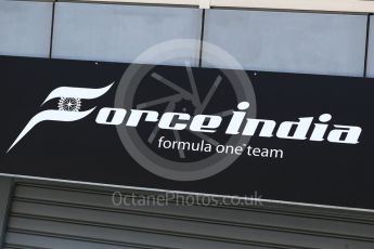 World © Octane Photographic Ltd. Formula 1 – Italian GP - Track Walk. Racing Point Force India logo. Autodromo Nazionale di Monza, Monza, Italy. Thursday 30th August 2018.