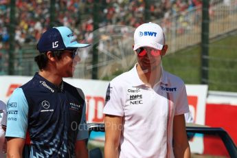 World © Octane Photographic Ltd. Formula 1 – Japanese GP - Drivers Parade. Racing Point Force India VJM11 - Esteban Ocon and Williams Martini Racing FW41 – Lance Stroll. Suzuka Circuit, Japan. Sunday 7th October 2018.