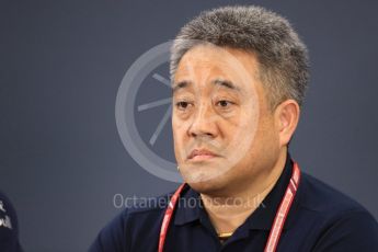 World © Octane Photographic Ltd. Formula 1 - Japanese GP - Friday FIA Team Press Conference. Masashi Yamamoto - General Manager of Honda’s motorsport division. Suzuka Circuit, Japan. Friday 5th October 2018.