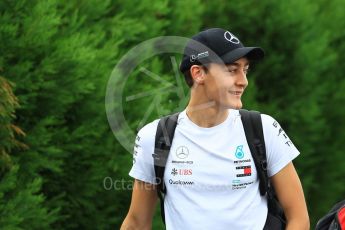 World © Octane Photographic Ltd. Formula 1 - Japanese GP - Paddock. George Russell - Mercedes AMG Petronas F1 Reserve Driver. Suzuka Circuit, Japan. Saturday 6th October 2018.