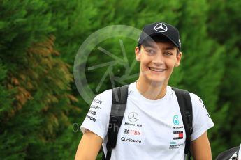 World © Octane Photographic Ltd. Formula 1 - Japanese GP - Paddock. George Russell - Mercedes AMG Petronas F1 Reserve Driver. Suzuka Circuit, Japan. Saturday 6th October 2018.