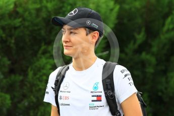 World © Octane Photographic Ltd. Formula 1 - Japanese GP - Paddock. George Russell - Mercedes AMG Petronas F1 Reserve Driver. Suzuka Circuit, Japan. Saturday 6th October 2018.
