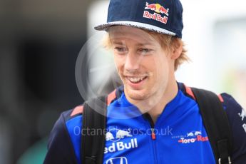 World © Octane Photographic Ltd. Formula 1 – Japanese GP - Paddock. Scuderia Toro Rosso STR13 – Brendon Hartley. Suzuka Circuit, Japan. Saturday 6th October 2018.