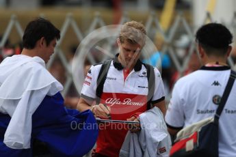 World © Octane Photographic Ltd. Formula 1 – Japanese GP - Paddock. Alfa Romeo Sauber F1 Team C37 – Marcus Ericsson. Suzuka Circuit, Japan. Saturday 6th October 2018.