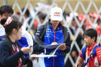 World © Octane Photographic Ltd. Formula 1 – Japanese GP - Paddock. Scuderia Toro Rosso STR13 – Pierre Gasly. Suzuka Circuit, Japan. Saturday 6th October 2018.