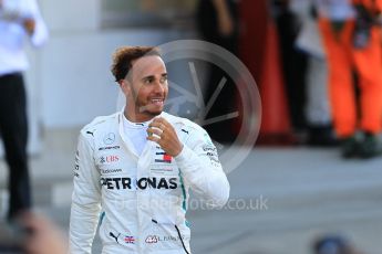 World © Octane Photographic Ltd. Formula 1 – Japanese GP – Parc Ferme. Mercedes AMG Petronas Motorsport AMG F1 W09 EQ Power+ - Lewis Hamilton. Suzuka Circuit, Japan. Sunday 7th October 2018.