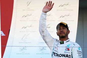 World © Octane Photographic Ltd. Formula 1 – Japanese GP – Podium. Mercedes AMG Petronas Motorsport AMG F1 W09 EQ Power+ - Lewis Hamilton. Suzuka Circuit, Japan. Sunday 7th October 2018.