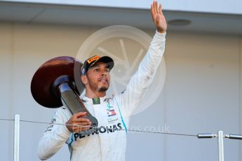 World © Octane Photographic Ltd. Formula 1 – Japanese GP – Podium. Mercedes AMG Petronas Motorsport AMG F1 W09 EQ Power+ - Lewis Hamilton. Suzuka Circuit, Japan. Sunday 7th October 2018.