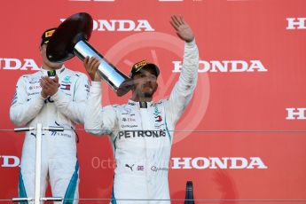 World © Octane Photographic Ltd. Formula 1 – Japanese GP – Podium. Mercedes AMG Petronas Motorsport AMG F1 W09 EQ Power+ - Lewis Hamilton. Suzuka Circuit, Japan. Sunday 7th October 2018.