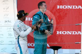 World © Octane Photographic Ltd. Formula 1 – Japanese GP – Podium. Mercedes AMG Petronas Motorsport AMG F1 W09 EQ Power+ - Lewis Hamilton. Suzuka Circuit, Japan. Sunday 7th October 2018.