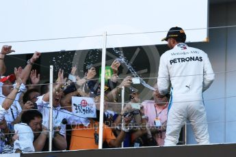 World © Octane Photographic Ltd. Formula 1 – Japanese GP – Podium. Mercedes AMG Petronas Motorsport AMG F1 W09 EQ Power+ - Lewis Hamilton. Suzuka Circuit, Japan. Sunday 7th October 2018.