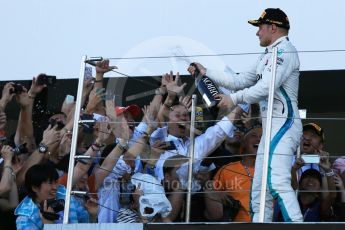 World © Octane Photographic Ltd. Formula 1 – Japanese GP – Podium. Mercedes AMG Petronas Motorsport AMG F1 W09 EQ Power+ - Valtteri Bottas. Suzuka Circuit, Japan. Sunday 7th October 2018.