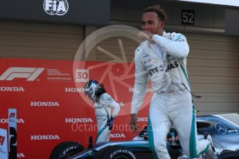 World © Octane Photographic Ltd. Formula 1 – Japanese GP – Parc Ferme. Mercedes AMG Petronas Motorsport AMG F1 W09 EQ Power+ - Lewis Hamilton. Suzuka Circuit, Japan. Sunday 7th October 2018.