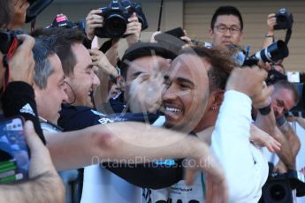 World © Octane Photographic Ltd. Formula 1 – Japanese GP – Parc Ferme. Mercedes AMG Petronas Motorsport AMG F1 W09 EQ Power+ - Lewis Hamilton. Suzuka Circuit, Japan. Sunday 7th October 2018.