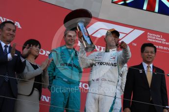World © Octane Photographic Ltd. Formula 1 – Japanese GP – Podium. Mercedes AMG Petronas Motorsport AMG F1 W09 EQ Power+ - Lewis Hamilton. Suzuka Circuit, Japan. Sunday 7th October 2018.
