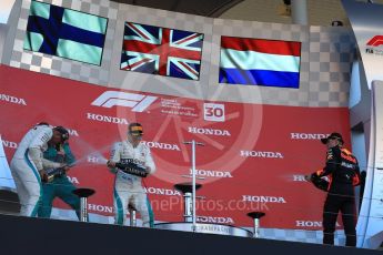 World © Octane Photographic Ltd. Formula 1 – Japanese GP - Podium. Aston Martin Red Bull Racing TAG Heuer RB14 – Max Verstappen. Suzuka Circuit, Japan. Sunday 7th October 2018.