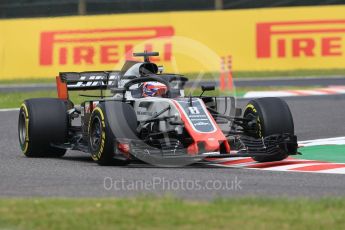 World © Octane Photographic Ltd. Formula 1 – Japanese GP - Practice 1. Haas F1 Team VF-18 – Romain Grosjean. Suzuka Circuit, Japan. Friday 5th October 2018.