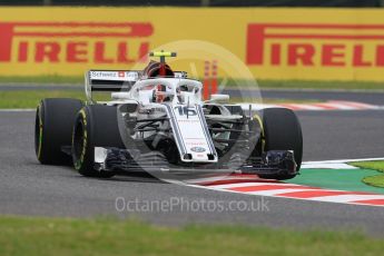 World © Octane Photographic Ltd. Formula 1 – Japanese GP - Practice 1. Alfa Romeo Sauber F1 Team C37 – Charles Leclerc. Suzuka Circuit, Japan. Friday 5th October 2018.