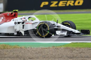 World © Octane Photographic Ltd. Formula 1 – Japanese GP - Practice 1. Alfa Romeo Sauber F1 Team C37 – Charles Leclerc. Suzuka Circuit, Japan. Friday 5th October 2018.