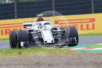 World © Octane Photographic Ltd. Formula 1 – Japanese GP - Practice 1. Alfa Romeo Sauber F1 Team C37 – Charles Leclerc. Suzuka Circuit, Japan. Friday 5th October 2018.