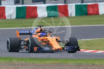 World © Octane Photographic Ltd. Formula 1 – Japanese GP - Practice 1. McLaren MCL33 – Fernando Alonso. Suzuka Circuit, Japan. Friday 5th October 2018.