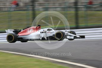 World © Octane Photographic Ltd. Formula 1 – Japanese GP - Practice 1. Alfa Romeo Sauber F1 Team C37 – Marcus Ericsson. Suzuka Circuit, Japan. Friday 5th October 2018.