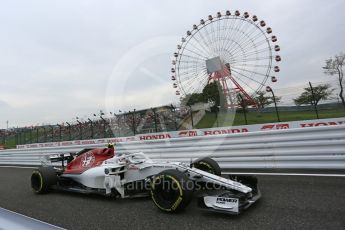 World © Octane Photographic Ltd. Formula 1 – Japanese GP - Practice 1. Alfa Romeo Sauber F1 Team C37 – Charles Leclerc. Suzuka Circuit, Japan. Friday 5th October 2018.