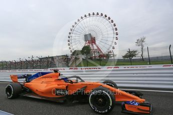 World © Octane Photographic Ltd. Formula 1 – Japanese GP - Practice 1. McLaren MCL33 – Fernando Alonso. Suzuka Circuit, Japan. Friday 5th October 2018.