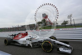 World © Octane Photographic Ltd. Formula 1 – Japanese GP - Practice 1. Alfa Romeo Sauber F1 Team C37 – Marcus Ericsson. Suzuka Circuit, Japan. Friday 5th October 2018.