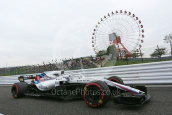 World © Octane Photographic Ltd. Formula 1 – Japanese GP - Practice 1. Williams Martini Racing FW41 – Lance Stroll. Suzuka Circuit, Japan. Friday 5th October 2018.
