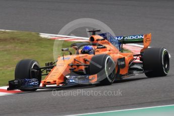 World © Octane Photographic Ltd. Formula 1 – Japanese GP - Practice 1. McLaren MCL33 – Fernando Alonso. Suzuka Circuit, Japan. Friday 5th October 2018.