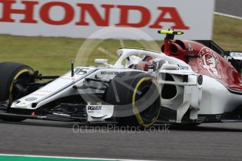 World © Octane Photographic Ltd. Formula 1 – Japanese GP - Practice 1. Alfa Romeo Sauber F1 Team C37 – Charles Leclerc. Suzuka Circuit, Japan. Friday 5th October 2018.